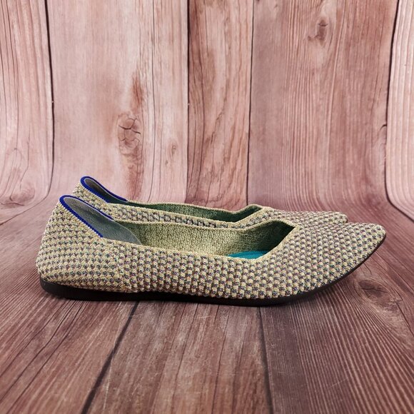 Rothys The Point Womens Size 9.5 Multi Metallic Knit Flats Shoes Retired - Picture 3 of 15